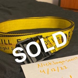 SOLD - Off-White Industrial Belt